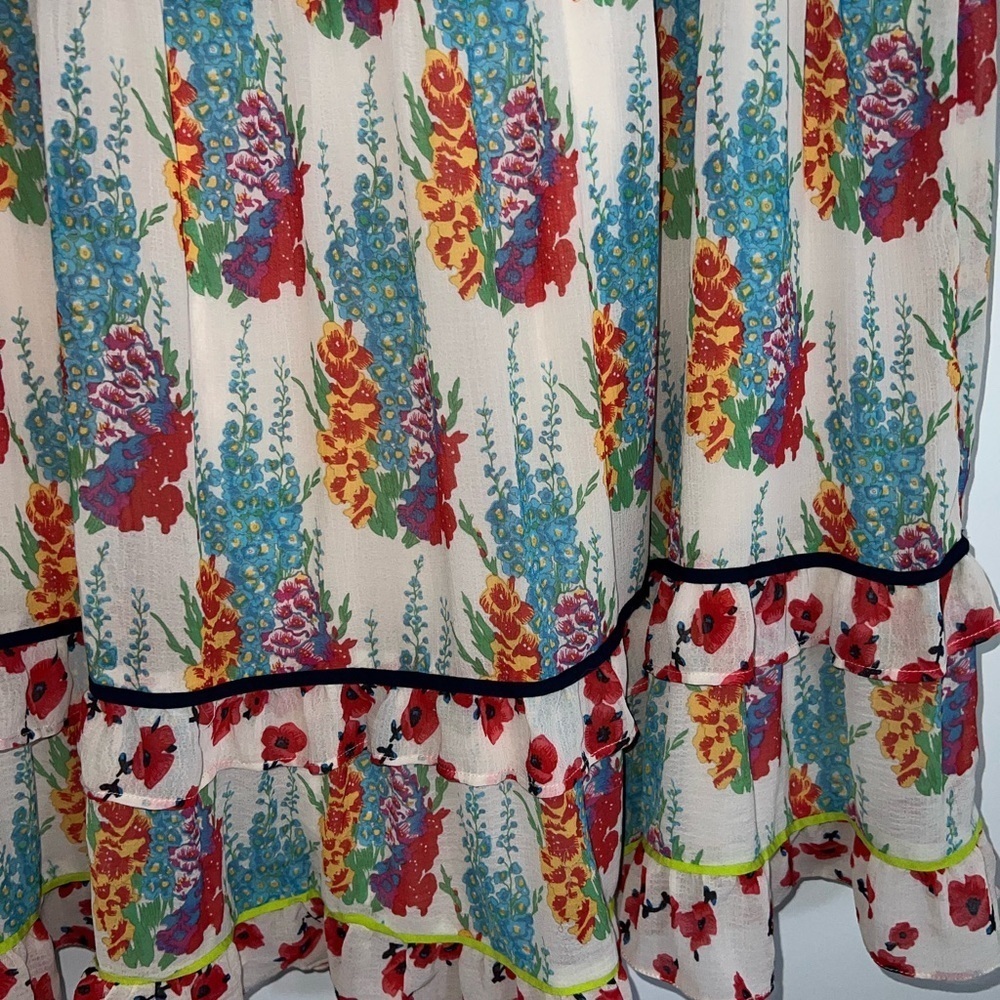 Anthropologie Lorraine Faaria Tiered Maxi Skirt Floral - Picture 6 of 16